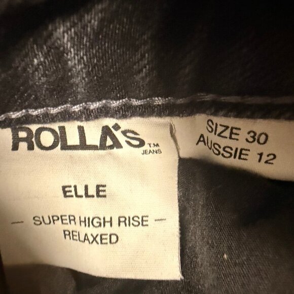 🖤 Rolla’s “Elle” Super High Rise Relaxed Jeans in Washed Black (Size 30) - Picture 9 of 10